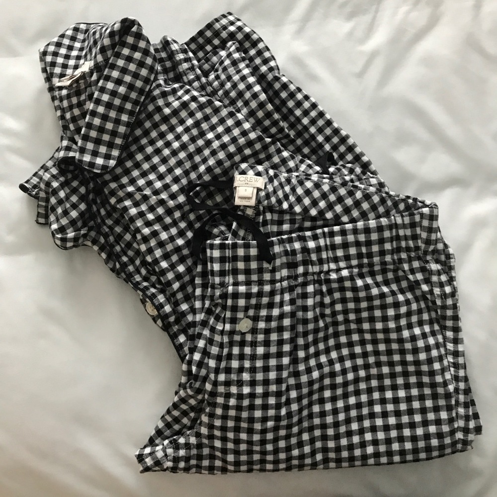 JCrew gingham pajamas